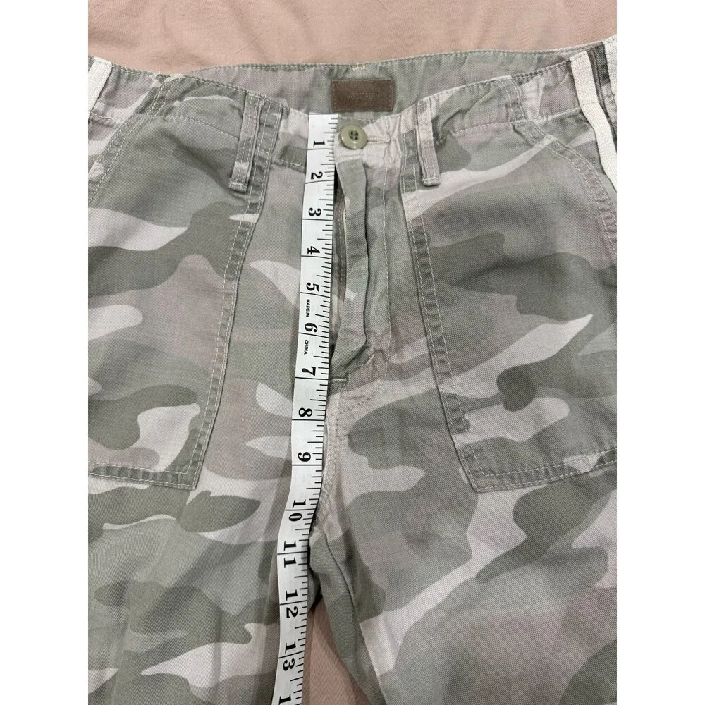 Mother Womens Size 27 The Shaker Chop Crop Fray Pants Desert Print Camo Mid Rise - Picture 6 of 9